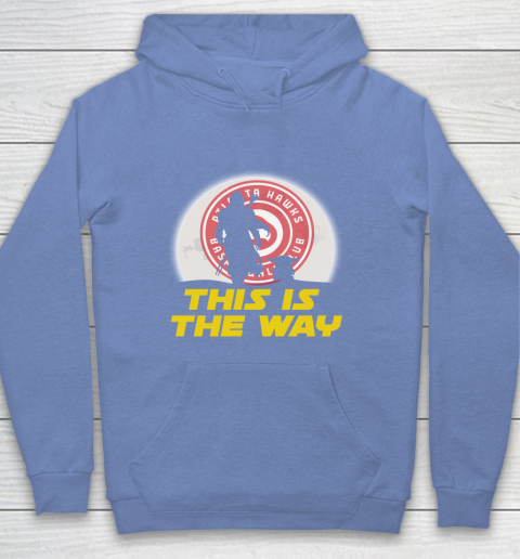 Atlanta Hawks NBA Basketball Star Wars Yoda And Mandalorian This Is The Way Youth Hoodie 8