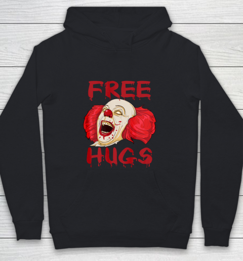 Free Hugs Halloween Evil Killer Scary Clown Horror Gift T Shirt.1RSKTZUYCR Youth Hoodie