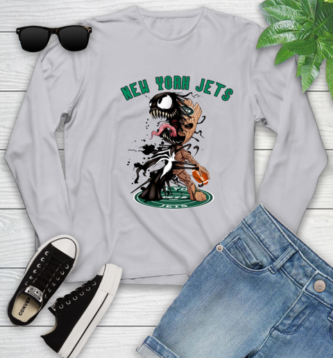 NFL New York Jets Football Venom Groot Guardians Of The Galaxy Youth Long Sleeve 5