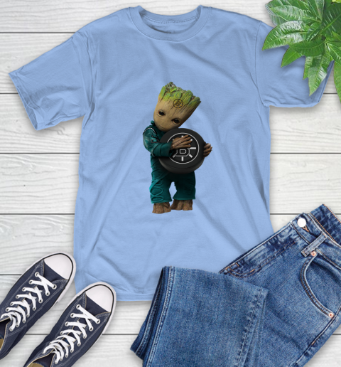 NHL Groot Guardians Of The Galaxy Hockey Sports Boston Bruins T-Shirt 11