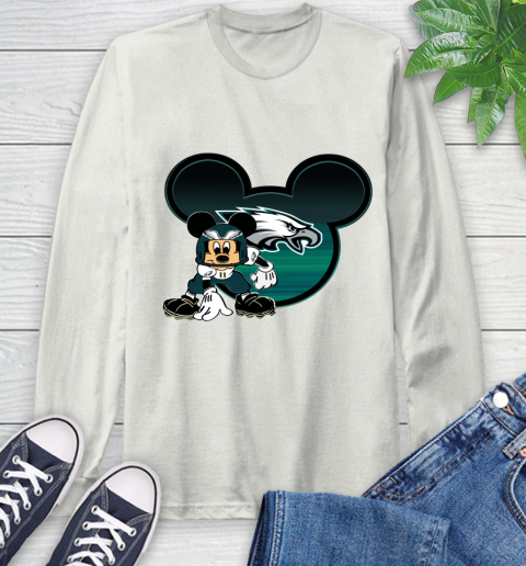 NFL Philadelphia Eagles Mickey Mouse Disney Football T Shirt Long Sleeve T-Shirt 12