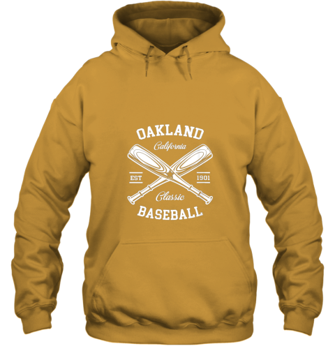 cyzm oakland baseball classic vintage california retro fans gift hoodie 23 front gold