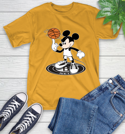 NBA Basketball Brooklyn Nets Cheerful Mickey Disney Shirt T-Shirt 3