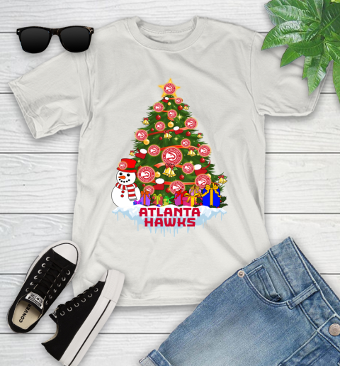 Atlanta Hawks Merry Christmas NBA Basketball Sports Youth T-Shirt 12