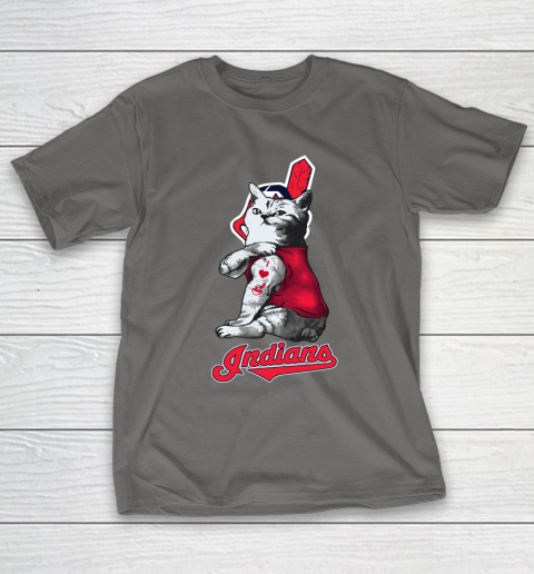 MLB Baseball My Cat Loves Cleveland Indians T-Shirt 8