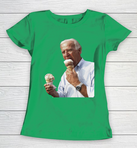 Joe Biden Eating Ice Cream Women's T-Shirt 5