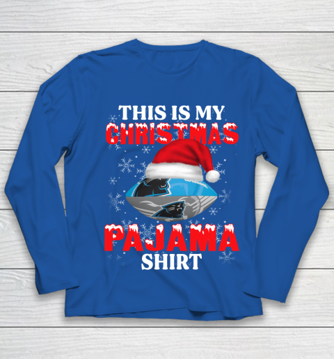 Carolina Panthers This Is My Christmas Pajama Shirt NFL Youth Long Sleeve 7
