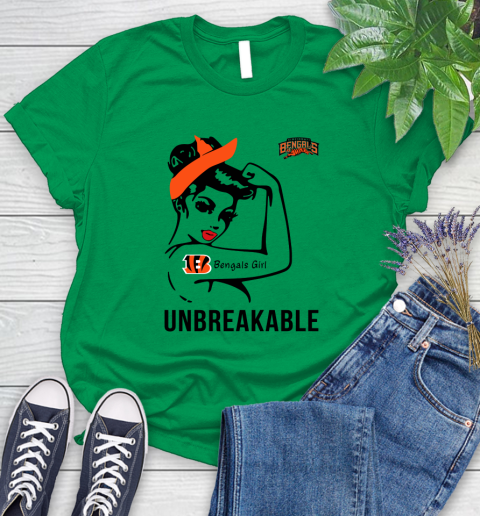 NFL Cincinnati Bengals Girl Unbreakable Football Sports Women's T-Shirt 4