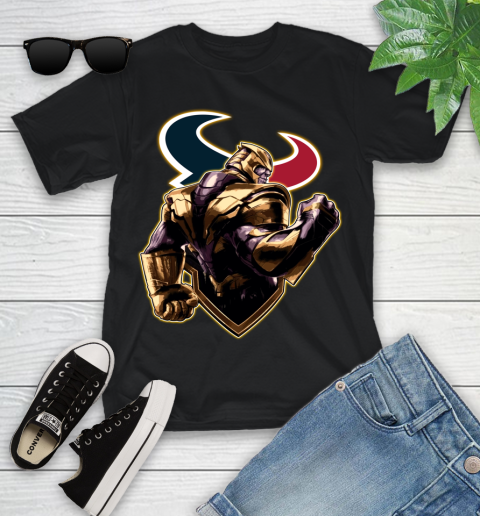 NFL Thanos Avengers Endgame Football Sports Houston Texans Youth T-Shirt 2
