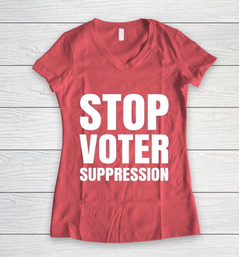 Black Voters Matter Protect The Vote Stop Voter Suppression Women's V-Neck T-Shirt 4