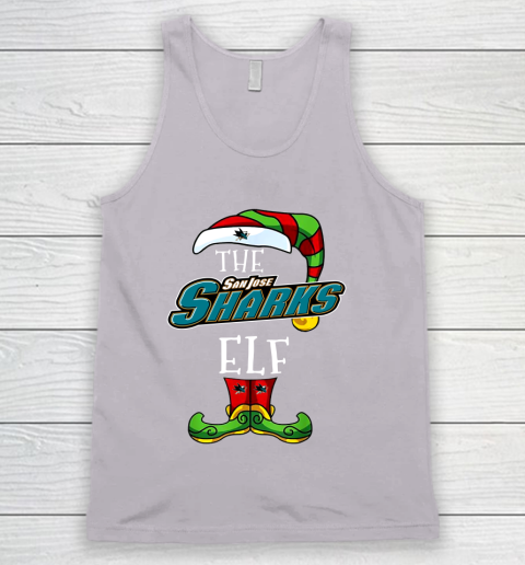 San Jose Sharks Christmas ELF Funny NHL Tank Top 3