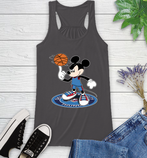 NBA Basketball Oklahoma City Thunder Cheerful Mickey Disney Shirt Racerback Tank 12
