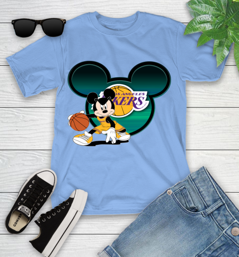 NBA Los Angeles Lakers Mickey Mouse Disney Basketball Youth T-Shirt 11