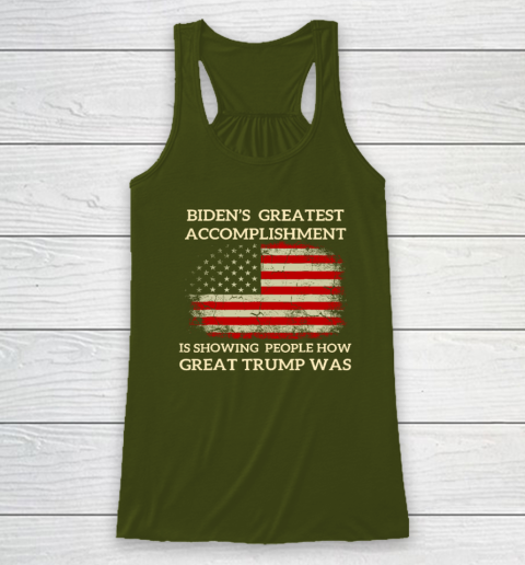 Funny Biden's Greatest Accomplishment Is Showing Trump 2024 Racerback Tank 2