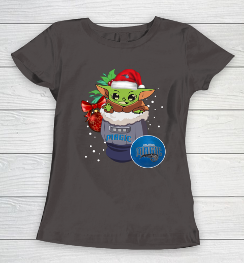 Orlando Magic Christmas Baby Yoda Star Wars Funny Happy NBA Women's T-Shirt 8