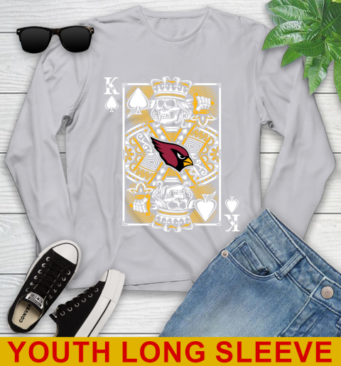 Arizona Cardinals NFL Football The King Of Spades Death Cards Shirt Youth Long Sleeve 5