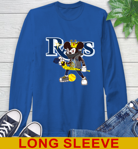 Tampa Bay Rays MLB Baseball Mickey Peace Sign Sports Long Sleeve T-Shirt 9
