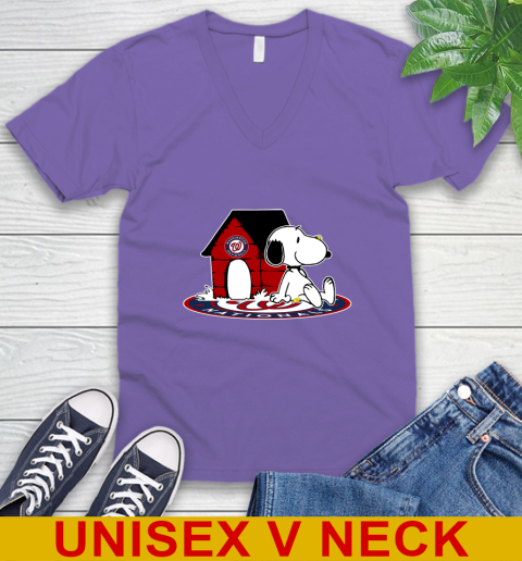 MLB Baseball Washington Nationals Snoopy The Peanuts Movie Shirt V-Neck T-Shirt 9