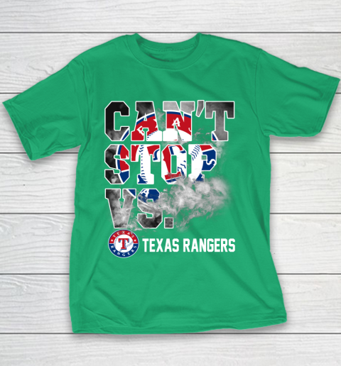 MLB Texas Rangers Baseball Can't Stop Vs Rangers Youth T-Shirt 3