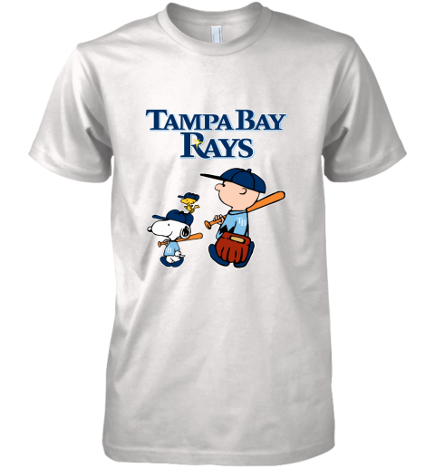 Tampa Bay Rays Let's Play Baseball Together Snoopy MLB Premium Men's T-Shirt