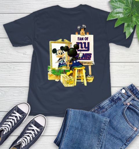 NFL Football New York Giants Mickey Drawing Shirt 3
