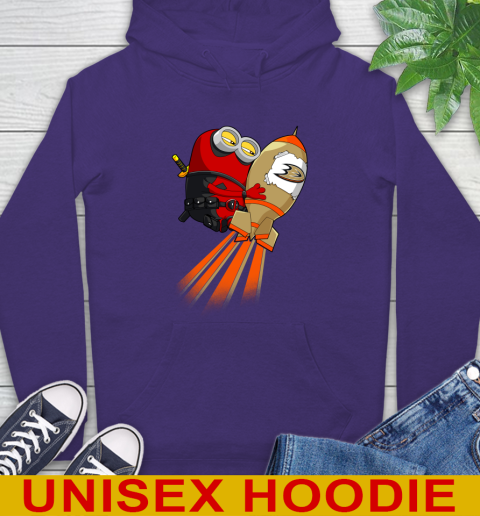 NHL Hockey Anaheim Ducks Deadpool Minion Marvel Shirt Hoodie 5
