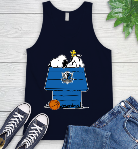Dallas Mavericks NBA Basketball Snoopy Woodstock The Peanuts Movie Tank Top 3