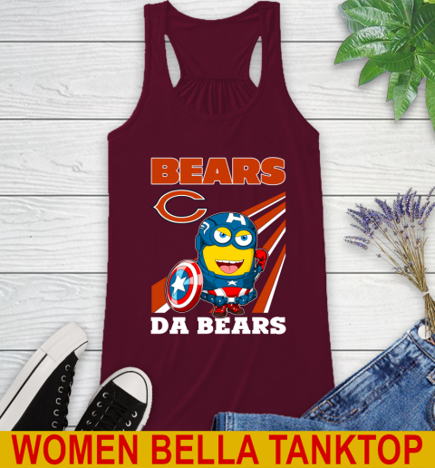 NFL Football Chicago Bears Captain America Marvel Avengers Minion Shirt Racerback Tank 2