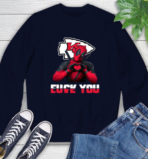 NHL Kansas City Chiefs Deadpool Love You Fuck You Football Sports Sweatshirt 2