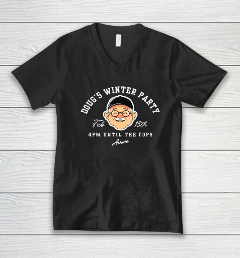 Dougs Winter Party February, Invite Winter Party Celebrate V-Neck T-Shirt