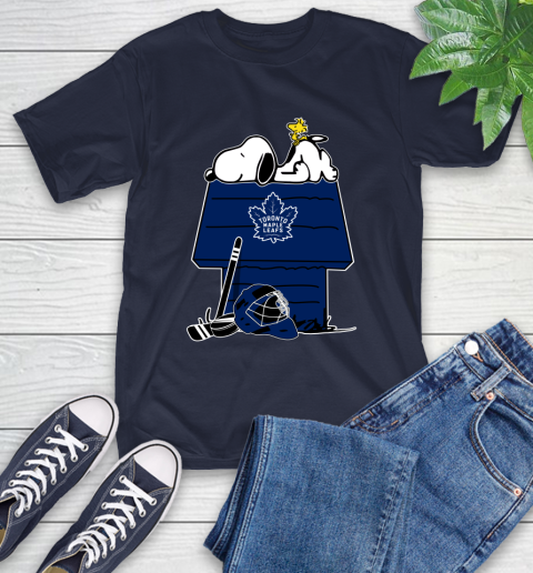 Toronto Maple Leafs NHL Hockey Snoopy Woodstock The Peanuts Movie T-Shirt 4