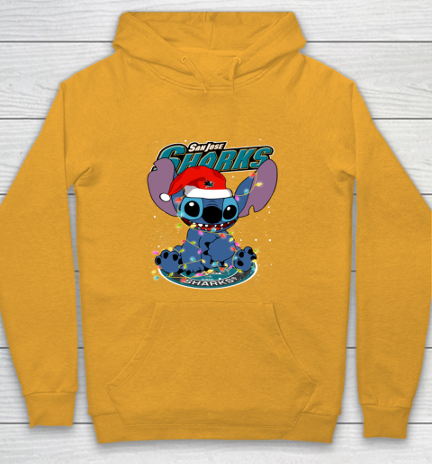 San Jose Sharks NHL Hockey noel stitch Christmas Youth Hoodie 2