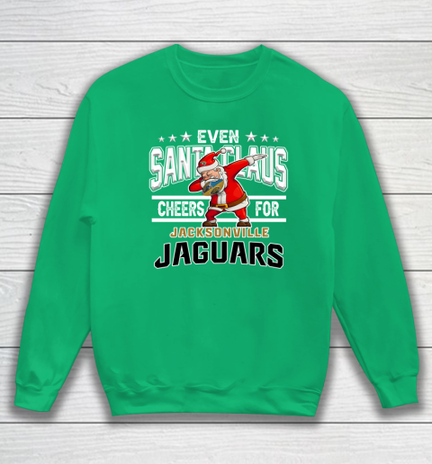 Jacksonville Jaguars Even Santa Claus Cheers For Christmas NFL Sweatshirt 5