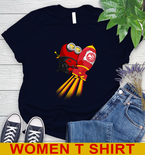 NBA Basketball Atlanta Hawks Deadpool Minion Marvel Shirt Women's T-Shirt 2