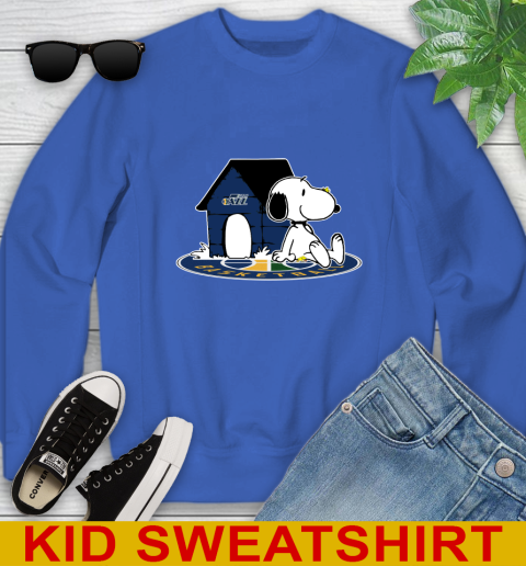 NBA Basketball Utah Jazz Snoopy The Peanuts Movie Shirt Youth Sweatshirt 7