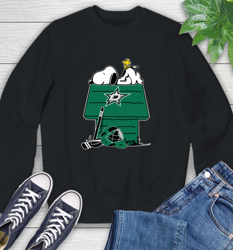 Dallas Stars NHL Hockey Snoopy Woodstock The Peanuts Movie Sweatshirt 2
