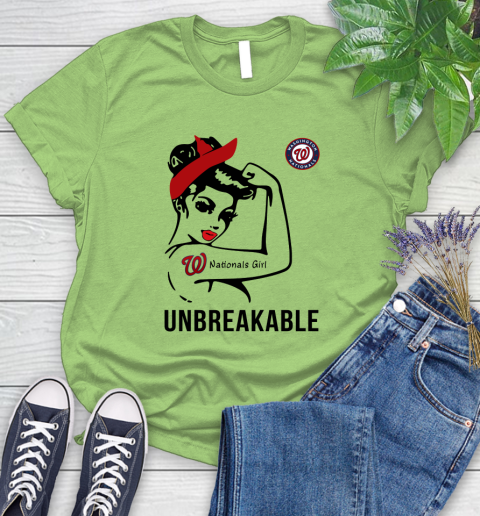 WASHINGTON NATIONALS MLB Toronto Blue Jays Girl Unbreakable Baseball Sports Women's T-Shirt 7