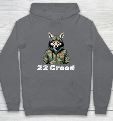 Coyote in Hood 22 Creed Graphic Hunting Hoodie 3