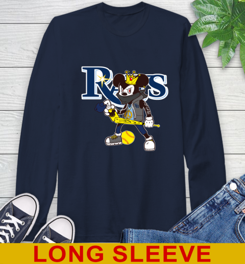 Tampa Bay Rays MLB Baseball Mickey Peace Sign Sports Long Sleeve T-Shirt 4