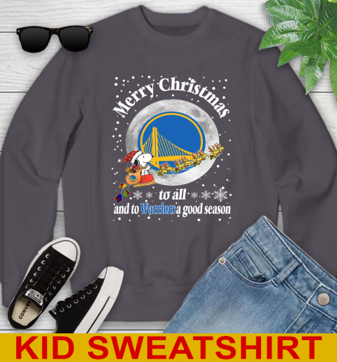 Golden State Warriors Merry Christmas To All And To Warriors A Good Season NBA Basketball Sports Youth Sweatshirt 5