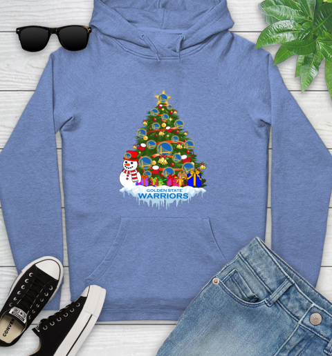 Golden State Warriors Merry Christmas NBA Basketball Sports Youth Hoodie 12