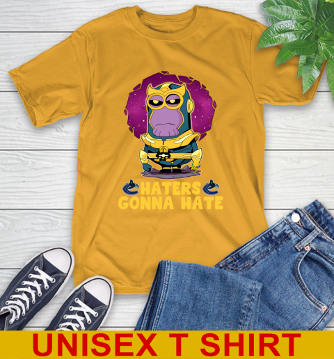 NHL Hockey Vancouver Canucks Haters Gonna Hate Thanos Minion Marvel Shirt T-Shirt 3