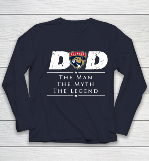 Florida Panthers NHL Ice Hockey Dad The Man The Myth The Legend Youth Long Sleeve 2