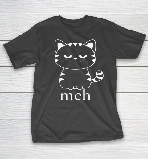 MEH CAT Shirt Funny Sarcastic Gift for Cat Lovers Halloween T-Shirt