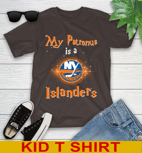 NHL Hockey Harry Potter My Patronus Is A New York Islanders Youth T-Shirt 6