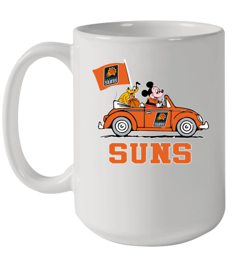 NBA Basketball Phoenix Suns Pluto Mickey Driving Disney Shirt Ceramic Mug 15oz
