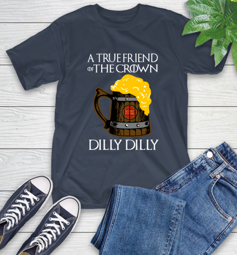 NBA Detroit Pistons A True Friend Of The Crown Game Of Thrones Beer Dilly Dilly Basketball T-Shirt 3