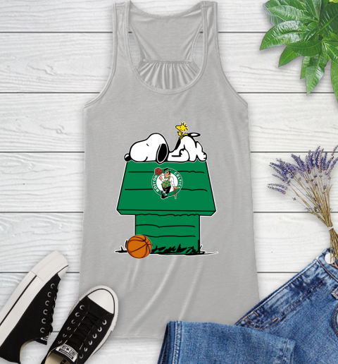 Boston Celtics NBA Basketball Snoopy Woodstock The Peanuts Movie Racerback Tank
