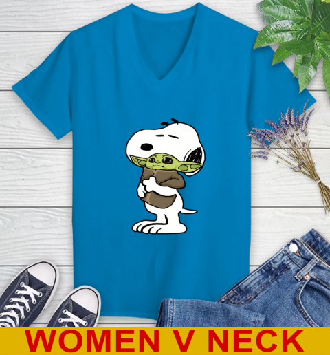 Snoopy Hugging Baby Yoda Shirt 84
