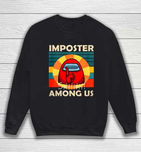 Among Us Game Shirt Impostor Among us funny vintage game sus Sweatshirt